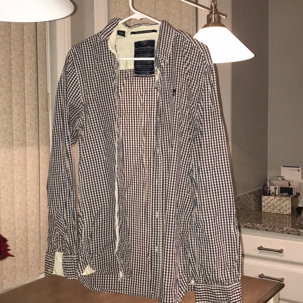 Red and blue plaid longsleeve shirt